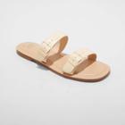 Women's Penny Two Band Buckle Sandals - A New Day Cream