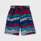 Speedo Boys' Current Curl Print 17 Board Shorts - Red