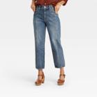 Women's Super-high Rise Vintage Straight Cropped Jeans - Universal Thread Medium Tint Denim 00, Medium Tint Blue