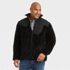 Men's Tall Long Sleeve Faux Fur Sherpa Jacket - Goodfellow & Co Black
