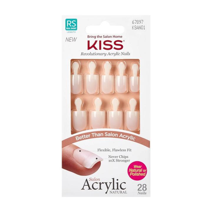 Target Kiss Salon Acrylic Natural Nails - Brief Encounter - 28ct, Natural Nail