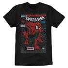 C-life Men's Spider-man Comic Book T-shirt Black Xlarge,