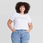 Iml Women's Plus Size Home Is Where The Heart Is Short Sleeve Graphic T-shirt - White