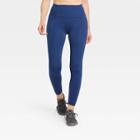 Women's Sculpted Linear Laser Cut High-waisted 7/8 Leggings 25 - All In Motion Sapphire