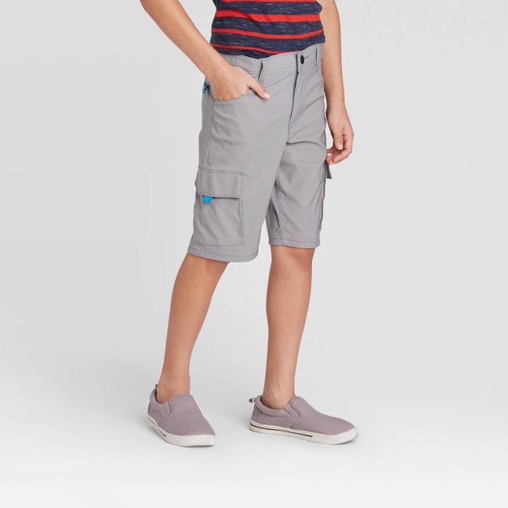 Wrangler Boys' Outdoor Cargo Shorts - Gray
