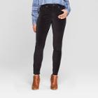 Women's High-rise Velvet Skinny Jeans - Universal Thread Black