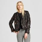 Women's Printed Moto Jacket - Who What Wear Floral Print