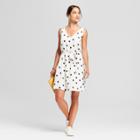 Women's Polka Dot Sleeveless Cotton Shift Dress - A New Day White/black