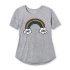 Well Worn Pride Adult Short Sleeve Love Wins Rainbow T- Shirt - Fancy Heather L, Adult Unisex, Gray