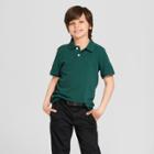 Boys' Short Sleeve Pique Uniform Polo Shirt - Cat & Jack Green