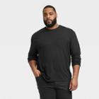 Men's Big & Tall Standard Fit Long Sleeve T-shirt - Goodfellow & Co Black