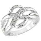 Target .045 Ct. T.w. Diamond Ring In Sterling Silver - 5 - White, Size: 5.0,