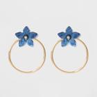 Sugarfix By Baublebar Floral Studs Hoop Earrings - Blue, Women's