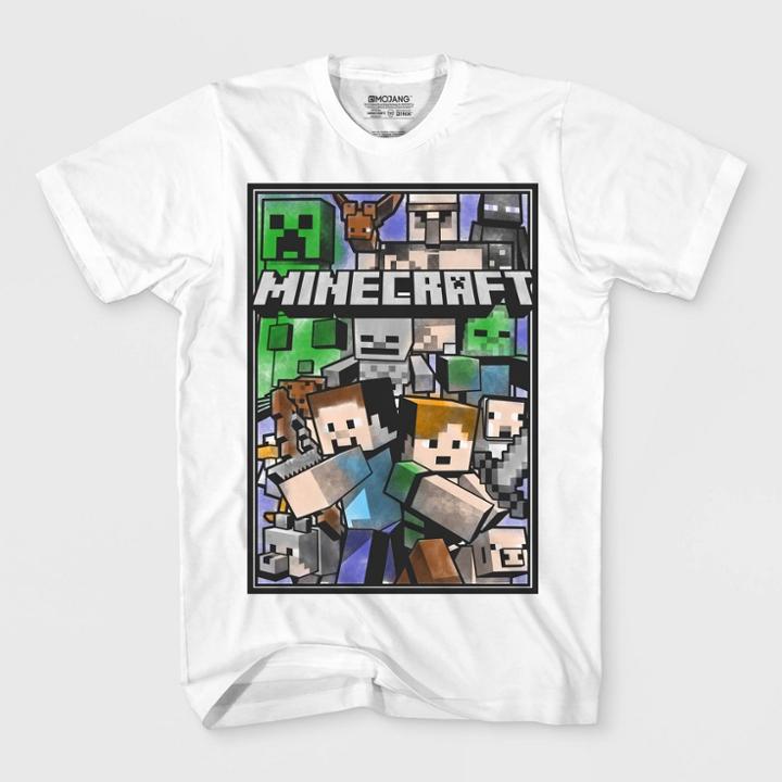 Boys' Minecraft Boxed Gang Short Sleeve T-shirt - White