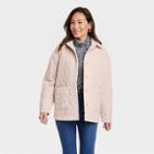 Women's Quilted Velour Jacket - Knox Rose Ivory