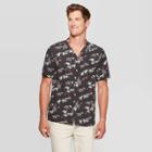 Men's Island Print Standard Fit Button-down Shirt - Goodfellow & Co Gray S, Men's,