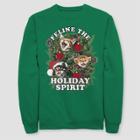 Fifth Sun Men's Cats Music Speaker Graphic Sweatshirt - Green