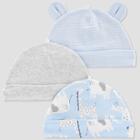 Baby Boys' 3pk Caps - Just One You Made By Carter's Sky Blue Osfm, Boy's,