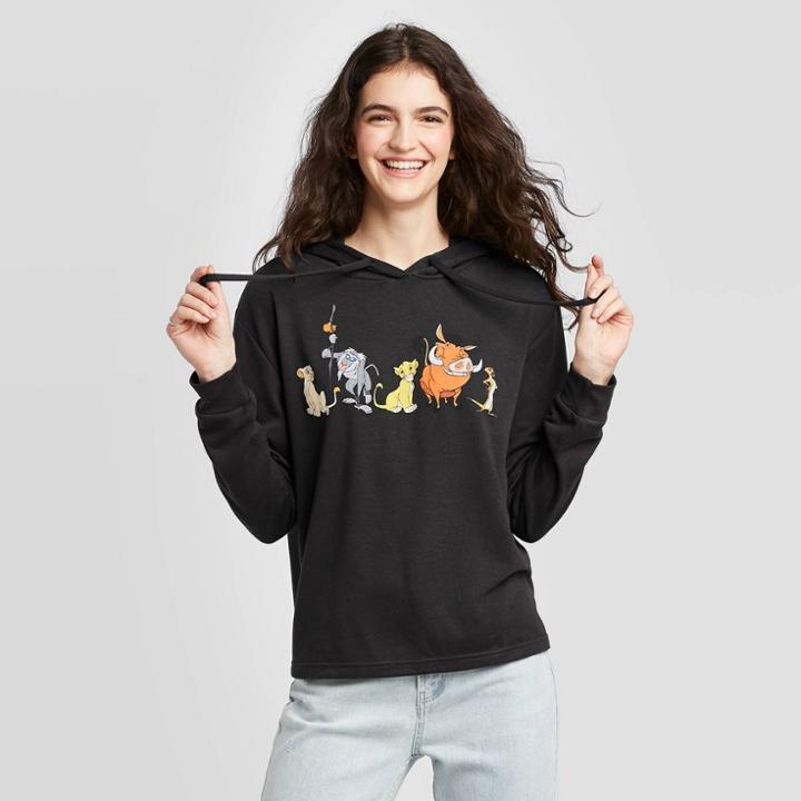 Women's Disney Lion King Hooded Sweatshirt (juniors') - Black