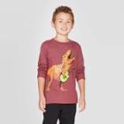 Boys' Dinosaur Long Sleeve Graphic T-shirt - Cat & Jack Red