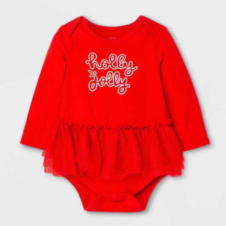Baby Girls' Tutu Bodysuit - Cat & Jack Red Newborn
