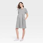 Short Sleeve Sweatshirt Maternity Dress - Isabel Maternity By Ingrid & Isabel Heather Gray