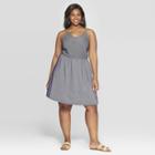 Women's Plus Size Sleeveless V-neck Knit Dress - Universal Thread Indigo