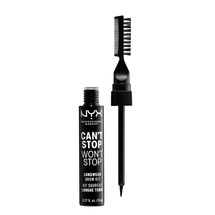 Nyx Professional Makeup Can't Stop Won't Stop Longwear Brow Kit Black