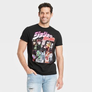 Men's Jojo's Bizarre Adventure Short Sleeve Graphic T-shirt - Black