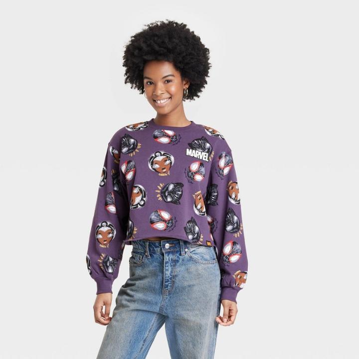 Women's Marvel Black Panther X Nikkolas Smith Graphic Sweatshirt - Dark