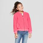 Girls' Sherpa Bomber Jacket - Cat & Jack Coral (pink)