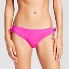 Women's Modern Keyhole String Bikini Bottom - Hot Pink - L - Mossimo, Tropical Pink