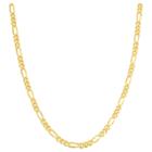 Tiara Gold Over Silver 18 Figaro Chain Necklace,