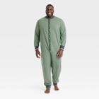 Men's Tall Allover Fleck Long Sleeve Union Suit - Hearth & Hand With Magnolia Green