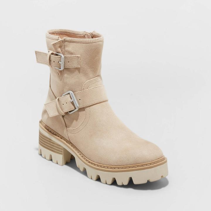 Women's Sullan Moto Boots - Universal Thread Taupe
