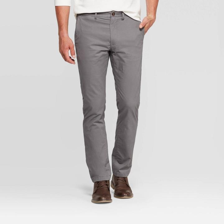 Men's Slim Chino Pants - Goodfellow & Co Gray
