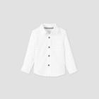 Toddler Boys' Long Sleeve Polka Dot Woven Button-down Shirt - Cat & Jack White