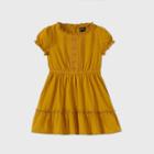 Toddler Girls' Tiered Short Sleeve Dress - Art Class Gold