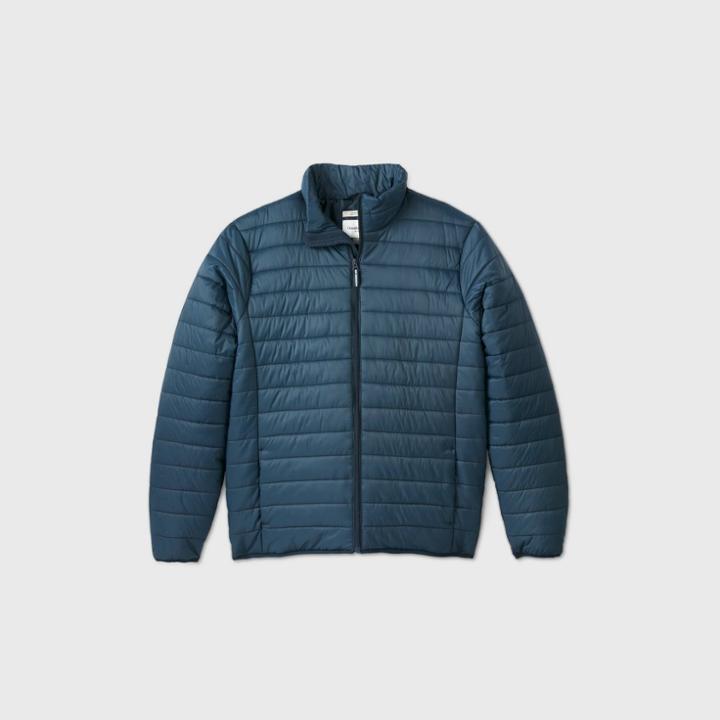 Men's Tall Fullzip Lightweight Puffer Jacket - Goodfellow & Co Navy