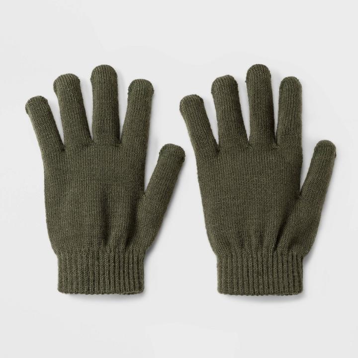 Women's Gloves - Wild Fable Olive Green One Size, Women's