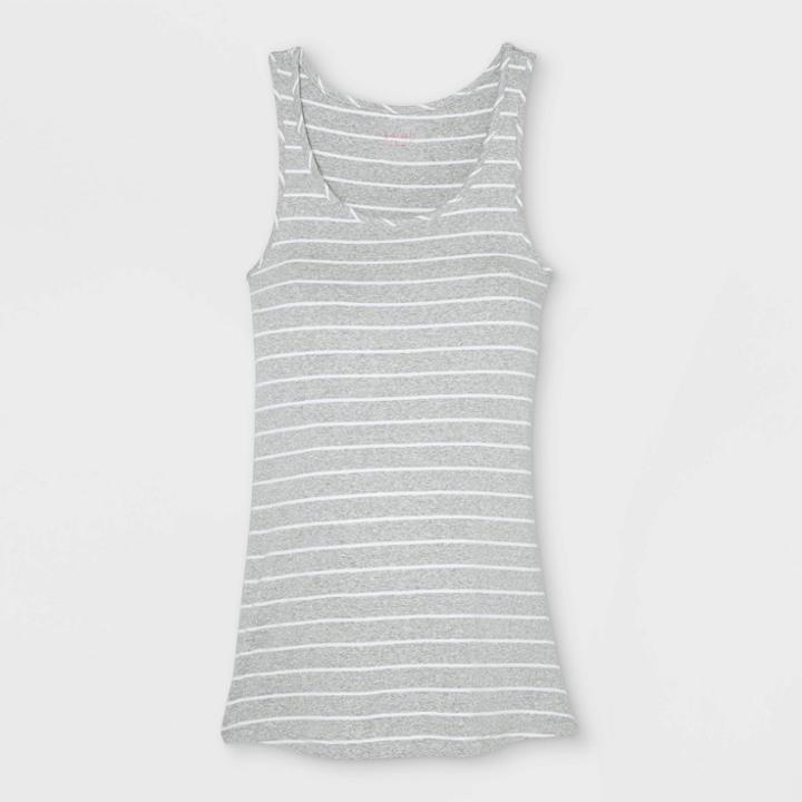 Maternity Striped Tank Top - Isabel Maternity By Ingrid & Isabel Light Gray Heather