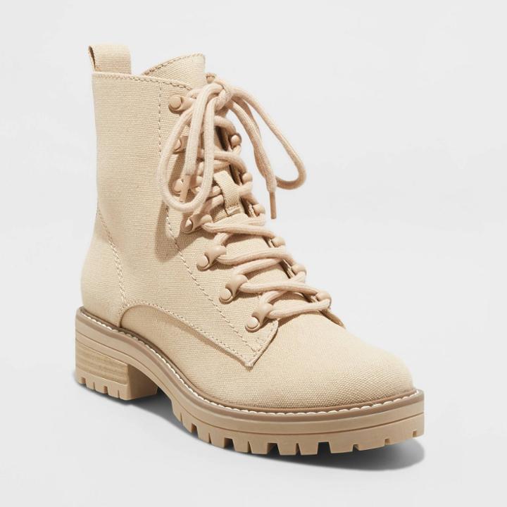 Women's Parker Lace-up Combat Boots - Universal Thread Tan
