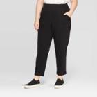 Women's Plus Size Jogger Pants - Ava & Viv Black