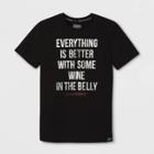 Men's Game Of Thrones Wine In The Belly Short Sleeve Graphic T-shirt - Black
