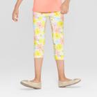 Girls' Floral Capri Leggings - Cat & Jack Yellow