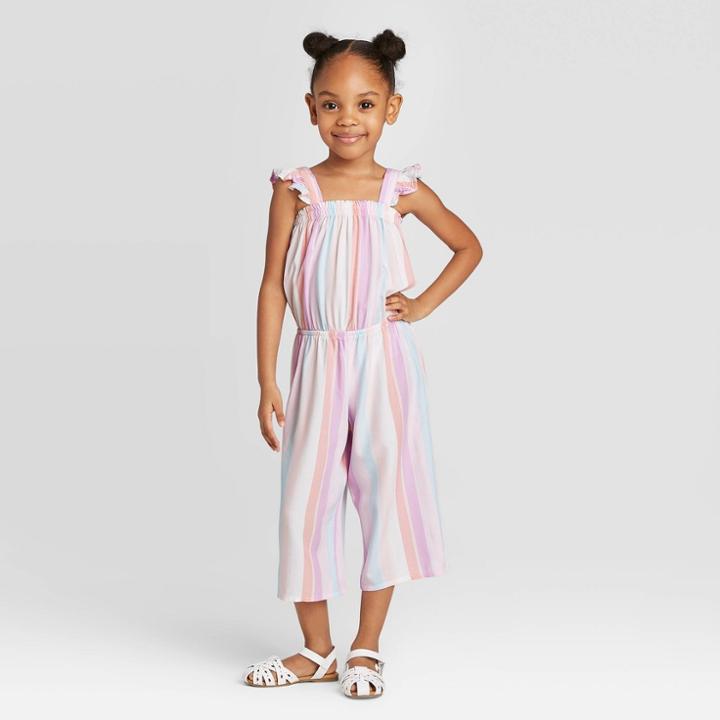 Oshkosh B'gosh Toddler Girls' Striped Jumpsuit - 12m, Toddler Girl's, Pink
