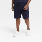 Men's Big & Tall 8.5 Knit Cargo Shorts - Goodfellow & Co Dark Blue