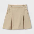 Girls' Woven Performance Pleated Uniform Skorts - Cat & Jack Beige