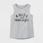 Toddler Girls' Wild And Wonderful Graphic Tank Top - Cat & Jack Gray 18m, Toddler Girl's