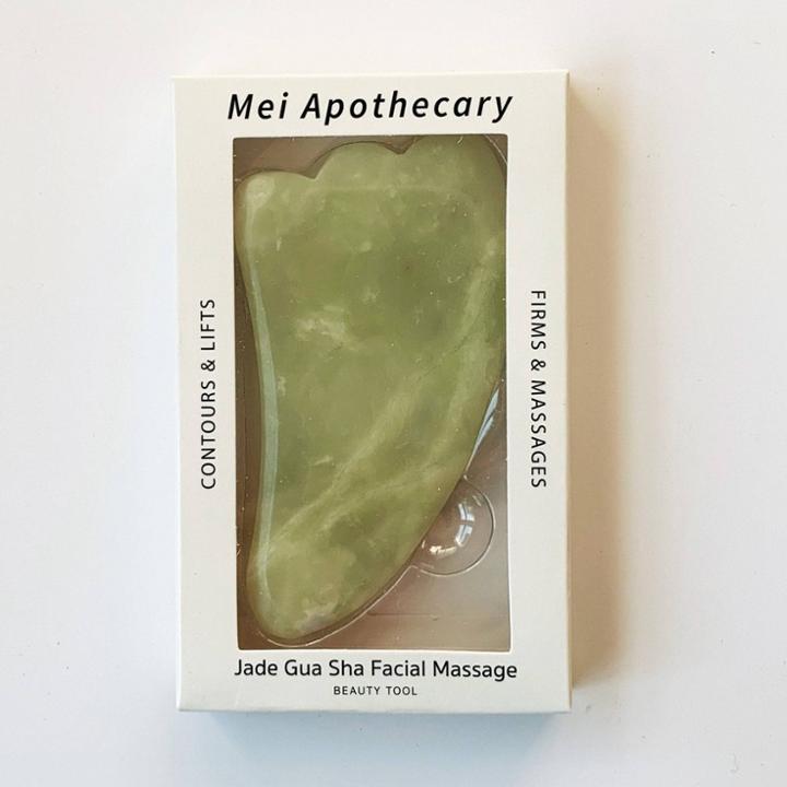 Mei Apothecary Jade Gua Sha Facial Massage Beauty Tool, Adult Unisex